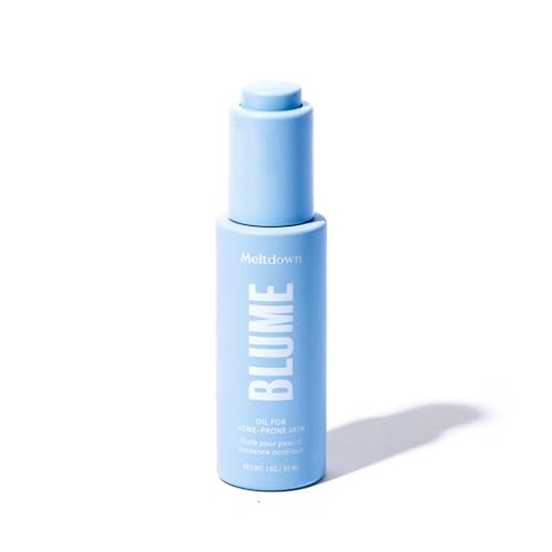 Blume Meltdown - Blue Tansy Face Oil - Acne Treatment + Pore Minimizer - Skin-Smoothing Face Serum with Black Cumin Seed & Rosehip Oil - Helps Calm Redness and Improve Texture (1 Fl oz)
