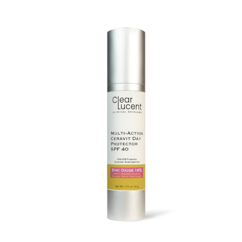 Multi-Action CeraVit Day Protector Sunscreen SPF 40 ? 16% Zinc Oxide Mineral SPF | Barrier-Repair Sunscreen with Ceramides, Vitamin C & E | Reef-Safe, Lightweight, Non-Greasy | 1.75 oz