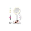 MOMOKUBA White Makeup Mirror with Lights, 20X Magnification, Adjustable Height