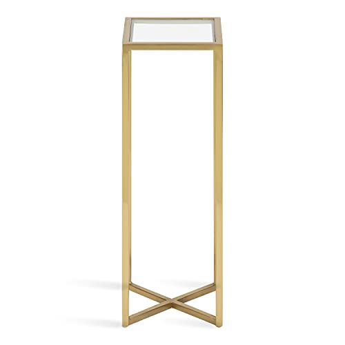 Gold Accent Drink Table - Modern Glam Side Table for Display & Storage