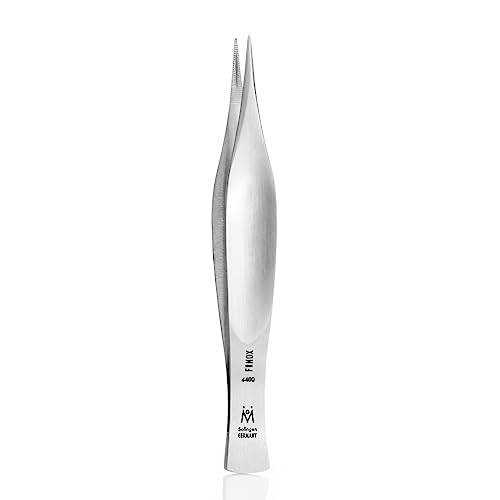GERMANIKURE Pointed Splinter Tweezers in Leather Case, Ethically Made in Solingen Germany