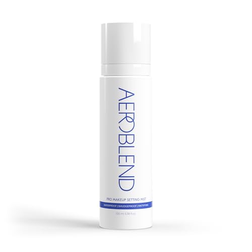 AEROBLEND Pro Makeup Setting Mist ? Large 100 ml (3.38 fl oz) Matte Setting Spray ? Waterproof, Smudge-Proof, Long-Lasting Hold