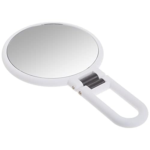 Danielle Soft Touch Hand Held Mirror, White
