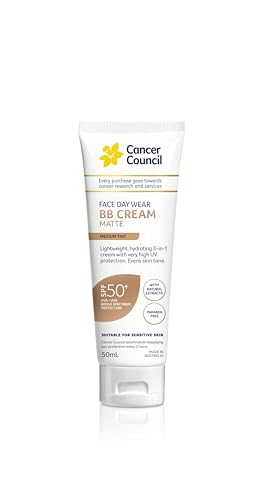 SPF 50+ BB Cream Matte Medium Tint - Hydrating Face Moisturizer with Sun Protection