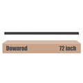 Black 72 Inch Ceiling Fan Downrod - Unthreaded Extension Rod for High Ceilings