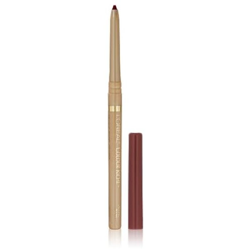 L'Oreal Paris Colour Riche Lip Liner Bundle with Omega 3 and Vitamin E, Truly Burgundy 0.007 oz. and Lasting Plum 0.007 oz.