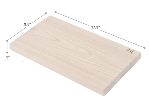 Hinoki Cypress Reversible Cutting Board 17.3" x 9.5" x 1" - Wooden Chopping & Serving Board, No Joint or Glue, Solid Japanese Cypress, Perfect Gift