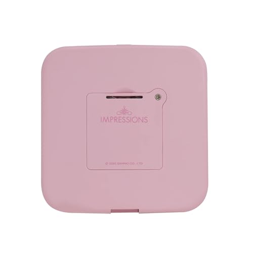 Impressions Vanity Hello Kitty Rows of Bows LED Compact Mirror with Artwork Design and 2X Magnified Purse Mirror, Makeup Mirror with Soft Touch Sensor, Portable Design and Adjustable Brightness(Pink)