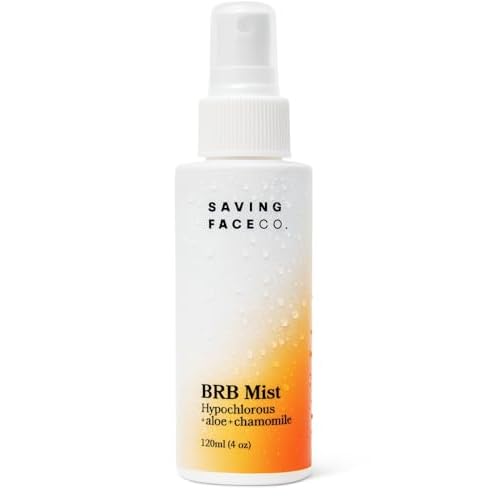 Saving Face Co. BRB Barrier Reset Boost Skin Mist - Hypochlorous Acid Facial Spray, Soothing Toner for Sensitive Skin, Calming Barrier Repair with Chamomile & Aloe, Daily Face Mist (4 Oz)