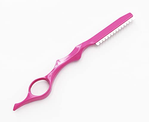 Pink Hair Cutting Scissors Set with Razor - 5.5 Inch Barber & Stylist Tools