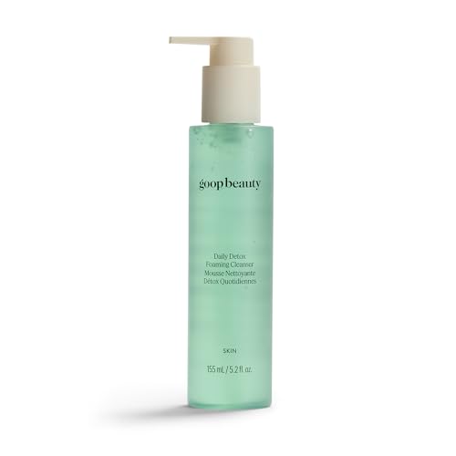 Goop Daily Detox Foaming Cleanser - Hydrating Face Wash with Malachite & AHAs, 5.2 fl oz