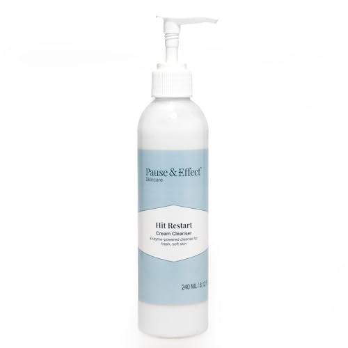 Pause & Effect Gentle Enzyme Cleanser for Menopausal Skin, Removes Makeup and Sunscreen, Hydrating Face Wash with Green Tea Antioxidants for Sensitive or Dry Skin