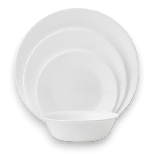 Corelle Vitrelle 18-Piece Dinnerware Set for 6 - Winter Frost White