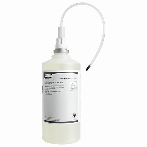Rubbermaid Commercial Products OneShot Dye & Fragrance Free Foam Hand Soap Refill, 1600mL, Green Seal Certified, Compatible with RCP's Touchless OneShot Foam Dispensers, for Restrooms