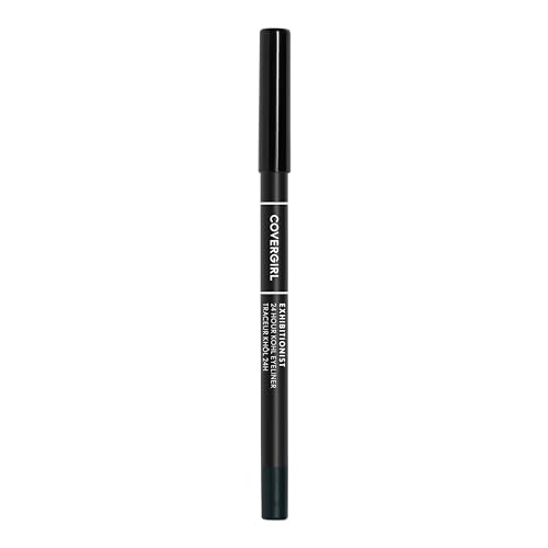 COVERGIRL Exhibitionist 24-Hour Kohl Eyeliner, Black, Gel Eyeliner, 0.04 Fl Oz,Black Eyeliner, Long Lasting Eyeliner, Gel Eyeliner Pencil, Glides On, Waterproof Eyeliner