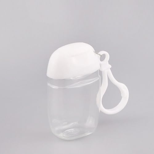 7x4cm Transparent Refillable Travel Bottles with Hook, 4 Pack