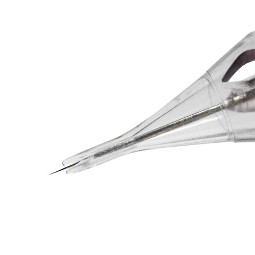 PIXL 0.25mm 1 Round Liner Tattoo Cartridge - Long Taper, 10 Pack