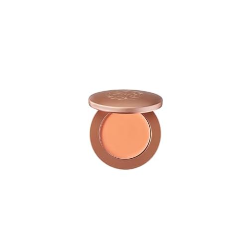 YENSA Super Serum Silk Cream Blush for Cheeks - Buildable Cheek Blush Formulated with Superfoods - Dewy Airbrushed Finish - Nourishing & Hydrating - Silky Cream Formula - Peach Sunset (0.21 oz)