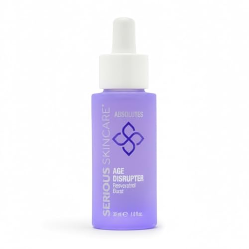 Serious Skincare Absolutes Age Disrupter Facial Treatment Serum with Resveratrol for Smooth & Radiant Skin - Grape Skin Stem Cells - Improve Elasticity - 1 oz.