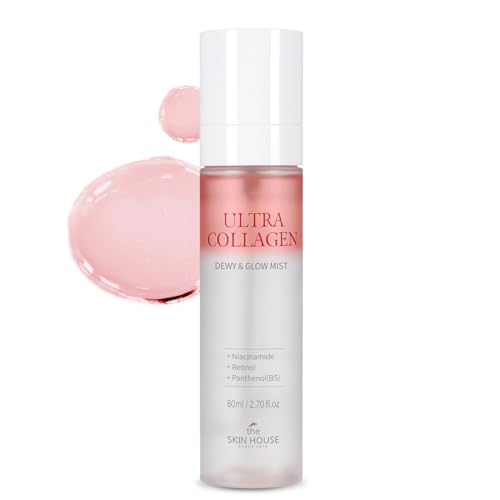 Ultra Collagen Ampoule Face Mist for Dewy & Radiant Skin ? Hydrating Korean Skincare Spray with Niacinamide & Retinol, Lightweight Moisture Glow Mist, 2.70 fl.oz