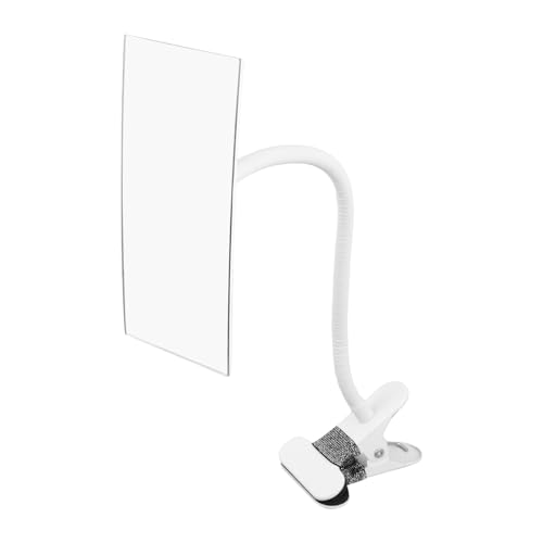 Clip-On Adjustable Privacy Desk Mirror with Rear View for Office & Cubicles