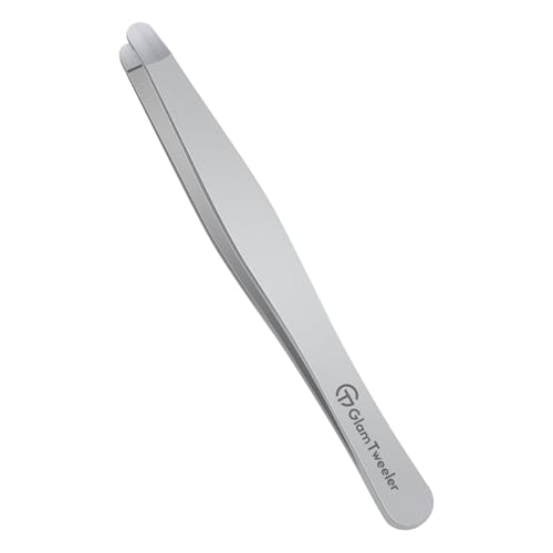 Premium Stainless Steel Tweezers with Rounded Tip for Gentle Hair Removal