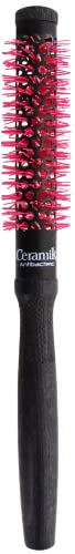 Ceramik Oxy Professional Short Hair Round Brush 0.71 Inch - Oxygen-Treated Ceramic Barrel - Wooden Handle - Style Precision