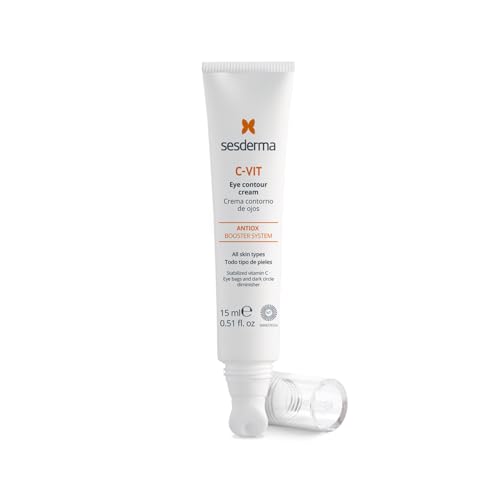 Sesderma C-VIT Eye Contour Cream - Targets Wrinkles, Antioxidant Protection and Tired Eyes, 0.5 fl oz.