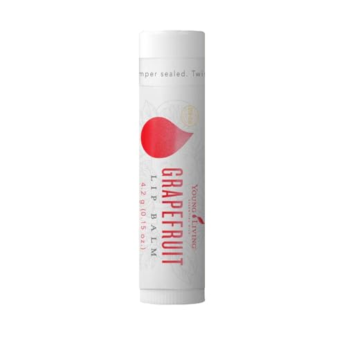 Young Living Lip Balm - Grapefruit, 4.2g | Moisture for Soft & Smooth Lips | Vegetarian & Gluten-Free | Fresh, Fruity Scent | Lip Care | Made with Coconut, Jojoba, & Wolfberry Seed Oils