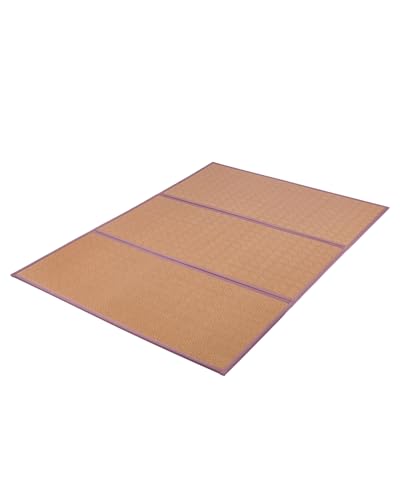 Japanese Tatami Mat Full XL 55x80 Inches - Foldable, Non-Slip Rattan Mattress for Yoga & Meditation