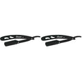 Diane Professional Straight Edge Shaving Razor, Black, 0.15 lb (Pack of 2)