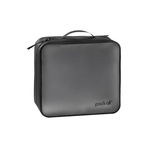 Pack All Medium Frosted Clear Travel Organizer Pouch - Lightweight TPU Zipper Bag