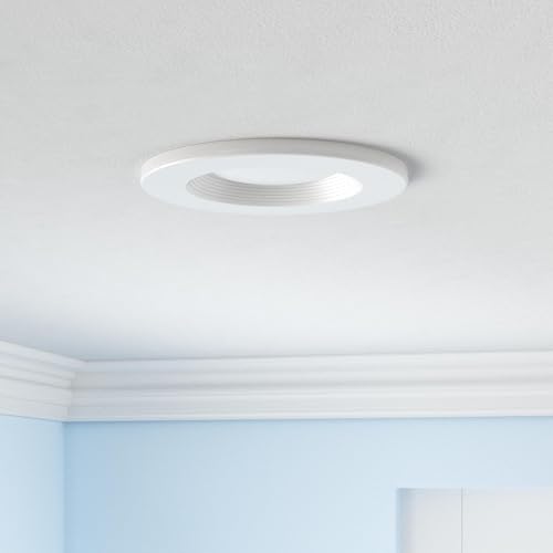 White 12-Pack 5/6 Inch LED Recessed Lighting with Night Light - Dimmable