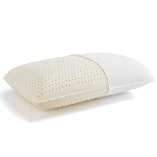 Queen (Mid Loft) Talalay Latex Pillow - Natural Cooling Support for Side, Back & Stomach Sleepers