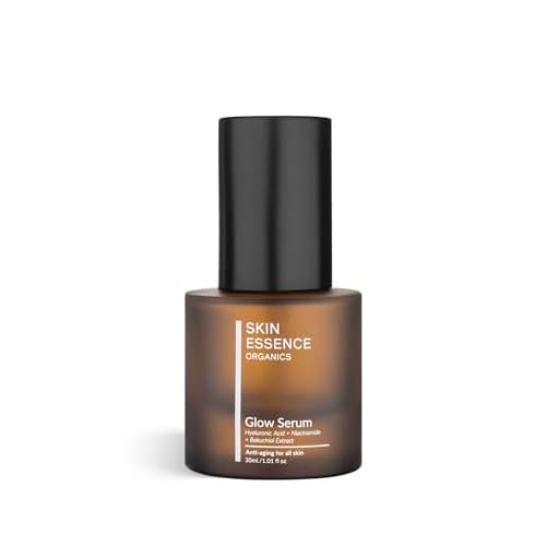 Skin Essence Organics Glow Serum, Anti-aging Hyaluronic Acid and Niacinamide, 30ml