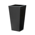 Onyx Black Step2 Tremont Tall Square Tapered Planter 28in Self-Watering
