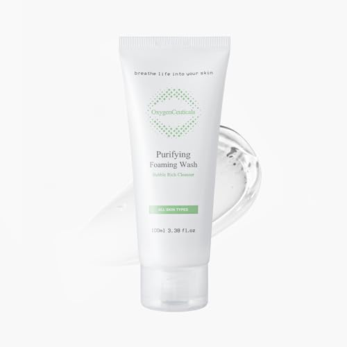 OxygenCeuticals Purifying Foaming Wash ? pH 5.0 Low Acidic Gel Cleanser, Mild & Refreshing Face Wash with Botanical Extracts Suitable for Daily Use. 3.38 fl.oz (100ml)