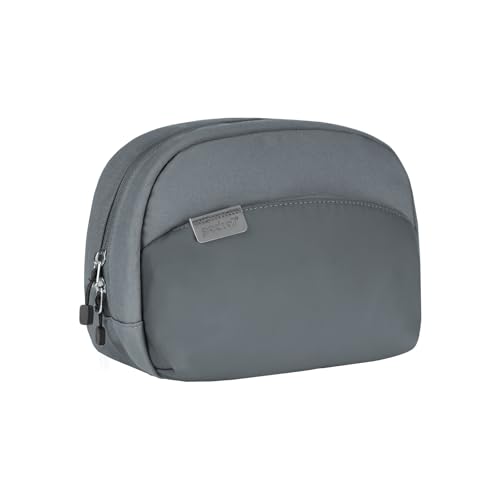 pack all Travel Toiletry Bag, Multi-Compartment Cosmetic Bag, Water-Resistant Makeup Bag for Toiletries, Accessories (Charcoal Gray)