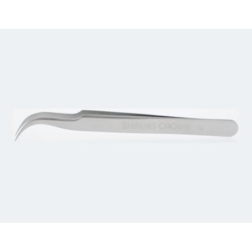 SHINING CROWN Curved Tweezers for Eyelash Extensions 1PC