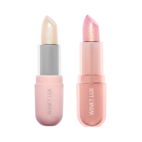 Color Changing Lip Balm Duo with Glitter & Vanilla Scent - Unicorn & Rose
