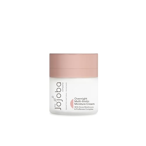 The Jojoba Company Overnight Multi-Biotic Moisture Cream with Snow Mushroom & ProRenew Complex ? Hydrating Night Cream for Dry, Sensitive Skin ? Nourishing, Lightweight