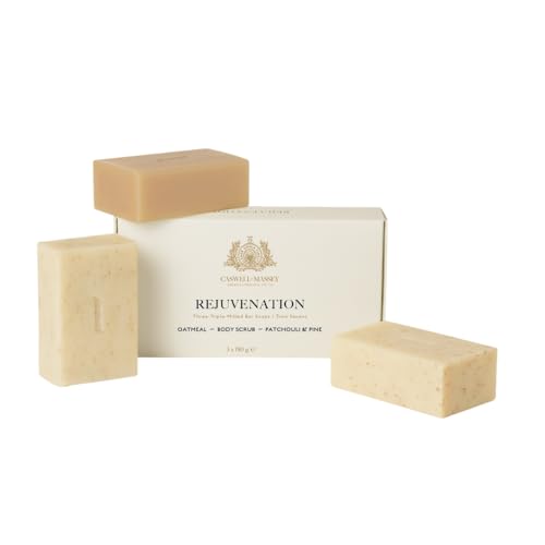 Rejuvenation Soap Set with Oatmeal, Patchouli & Pine | Moisturizing Plant-Based Bars – 3 x 6.4 oz