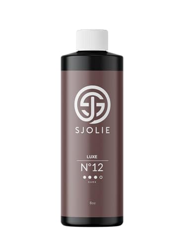 SJOLIE Spray Tan Solution Luxe 12 - Violet Based Dark Blend 8oz - Vegan, All-Natural Sunless Tanning