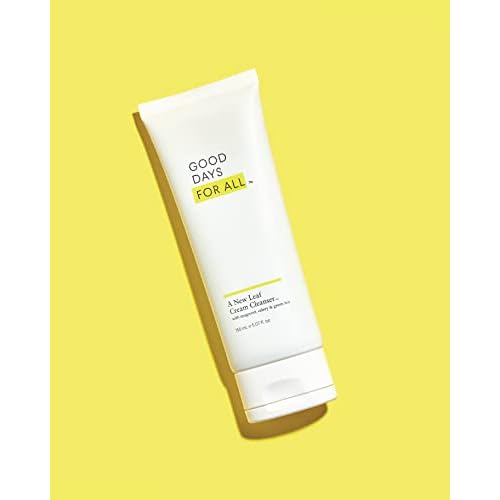 Good Days For All A New Leaf Cream Cleanser, Helps Reduce Face Redness & Infuse Moisture, with Celery & Green Tea, 5.07 fl. Oz