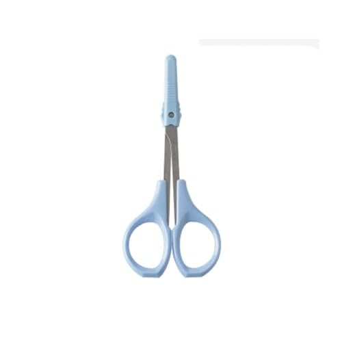 SHINING CROWN 4 Inch Premium Nose & Ear Hair Scissors, Safety Blades with Rounded Tip for Trimming Kid's & Adult's Nails, Facial & Eyebrow Hair