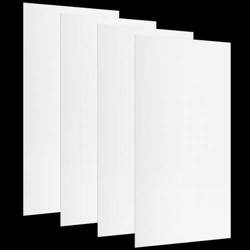 Pushglossy 4-Pack Fluorescent Light Covers 23.75 x 47.75 inches Milky White