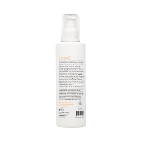 emerginC Pomegranate Gel Cleanser - Hydrating Face Wash with Fruit Extracts + Green Tea - Contains Vitamins A, C + E (8.1 oz, 240 ml)
