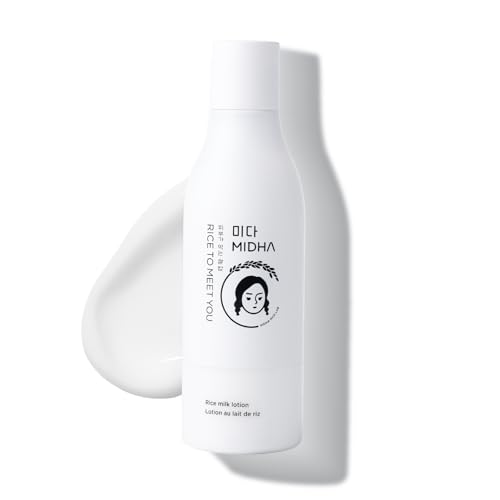 MIDHA RICE MILK LOTION, 6.76fl.oz/200ml, Deep Hydration, Soothing Care, Lightweight Nourishment ? Smooth Skin Texture, Radiant Finish, Glowing Complexion