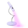 M - GlamCure GO Nail Flash Cure Lamp with Focus Beam Technology, Touch Screen - LED & UV Nail Light - Curing Lamp for Gel Nails, Acrylic, Builder - Portable & Adjustable (Violet)