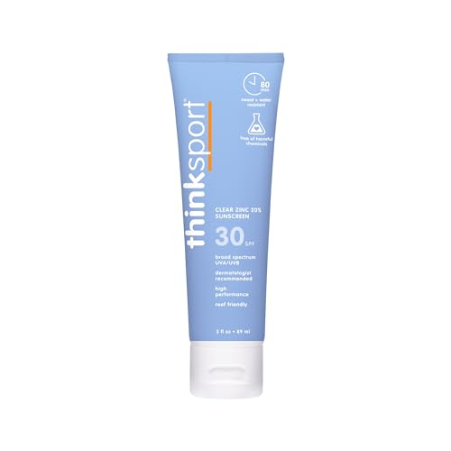 Mineral Sunscreen SPF 30 with Zinc Oxide - Vegan, Water-Resistant, 3 Fl Oz